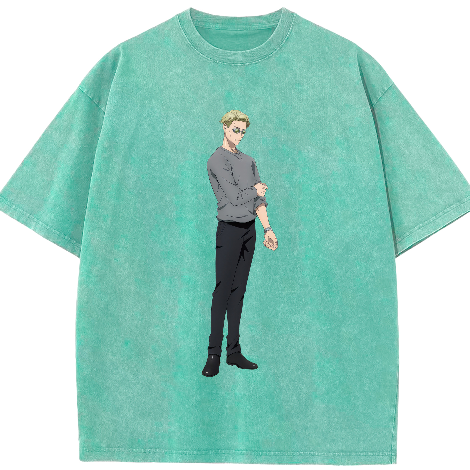 （画像用） 呪術廻戦 Jujutsu Kaisen 綿100% ヴィンテージ風 半袖Tシャツ（フロントプリント）